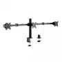 LogiLink BP0107 soporte de escritorio para tres monitores, 17-27 pulgadas, 7 kg por brazo, VESA 75x75/100x100, acero, negro