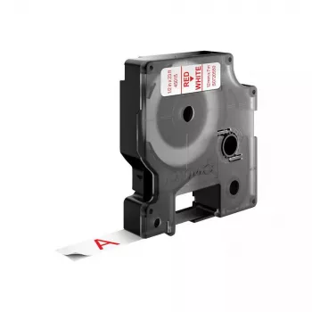 DYMO Authentic D1 etiquetas | impresión roja sobre cinta blanca | 12 mm x 7 m | etiquetas autoadhesivas para impresoras de etiquetas LabelManager | fabricadas en Europa