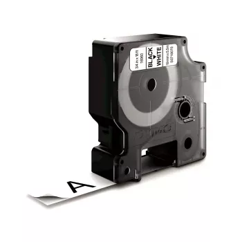Cinta de etiquetas DYMO D1 Durable negro sobre blanco 19mm