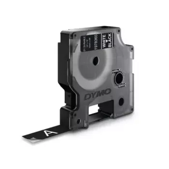 DYMO Authentic D1 Durable etiquetas | impresión blanca sobre cinta negra | 12 mm x 3 m | cinta de etiquetado para impresoras de etiquetas LabelManager