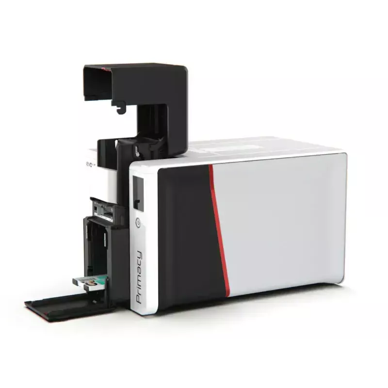 Impresora de tarjetas de plástico Evolis Primacy 2 — sublimación de color/transferencia térmica de resina, 300 x 1200 DPI, alimentación de 100 hojas, Fast Ethernet