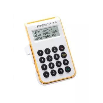 Lector de tarjetas inteligentes Reiner SCT cyberJack one USB blanco amarillo