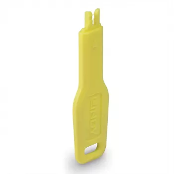 Llave de bloqueo de puertos Lindy 47899 para puertos RJ-45, amarilla, 20×74,5×5,9 mm
