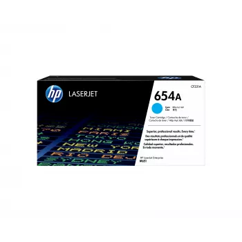 Cartucho de tóner original LaserJet HP 654A cian