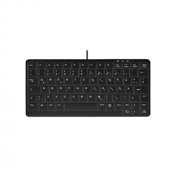 Cherry Active Key AK-4100-U-B/GE Mini teclado, USB, negro, distribución alemana