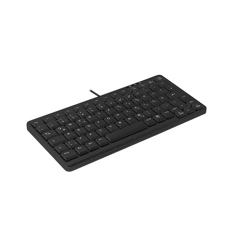 Cherry Active Key AK-4100-U-B/GE Mini teclado, USB, negro, distribución alemana