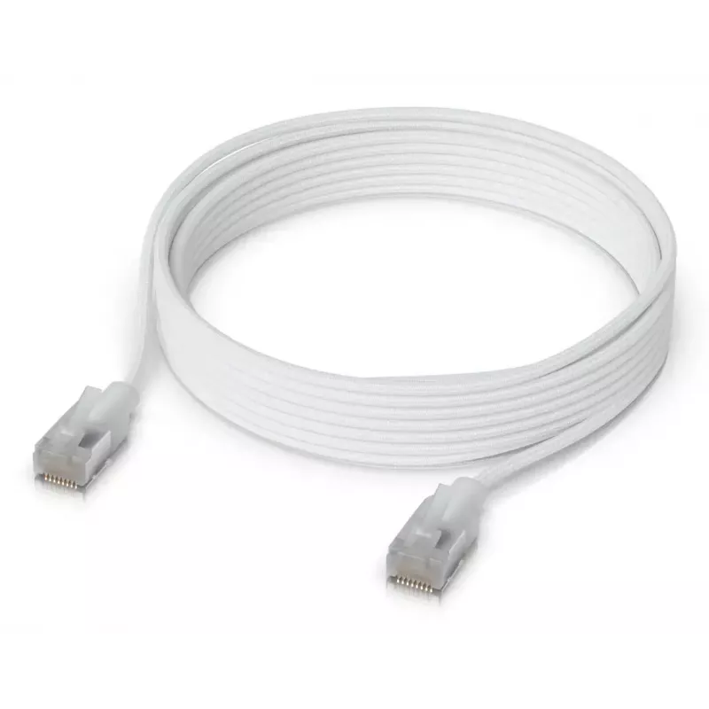 Cable de red UBIQUITI UACC-CABLE-PATCH-EL-C6A-5M-W Cat6a 5 m RJ-45 blanco translúcido