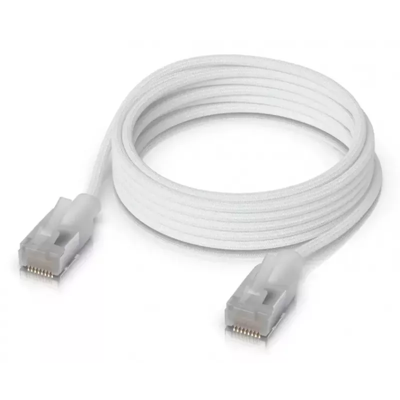 Cable de red Ubiquiti UACC-Cable-Patch-EL-C6A-2M-W RJ-45 Cat6a 2m blanco translúcido