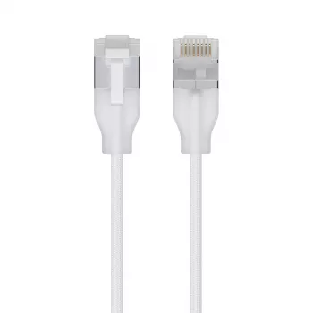 Cable de red Ubiquiti UACC-Cable-Patch-EL-C6A-2M-W RJ-45 Cat6a 2m blanco translúcido