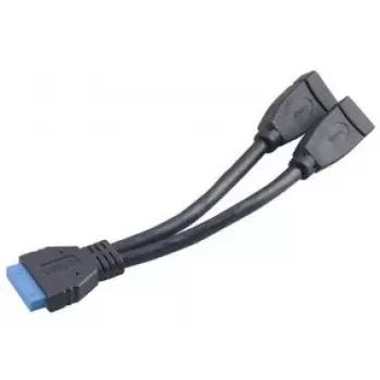 Cable USB 2 x USB A Akasa AK-CBUB09-15BK negro
