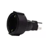 Adaptador de enchufe Microconnect PETRAVEL3 tipo B tipo F negro