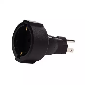 Adaptador de enchufe Microconnect PETRAVEL3 Type B Type F negro