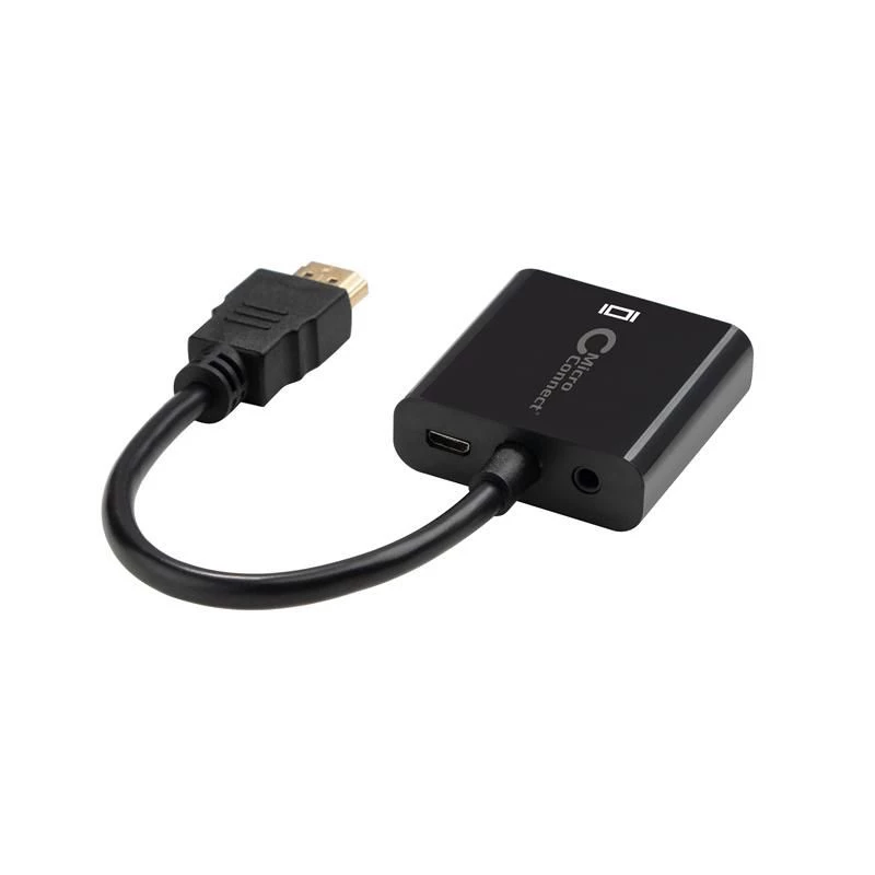 Microconnect HDMVGA2B Cable adaptador de vídeo 0,15 m VGA (D-Sub) HDMI Tipo A (Estándar) Negro