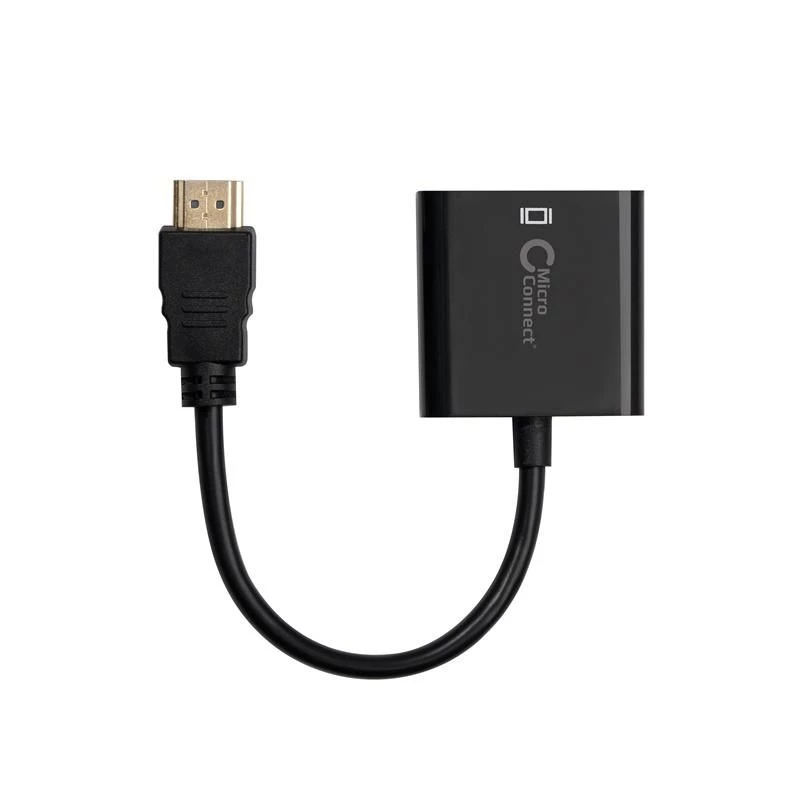 Microconnect HDMVGA2B Cable adaptador de vídeo 0,15 m VGA (D-Sub) HDMI Tipo A (Estándar) Negro