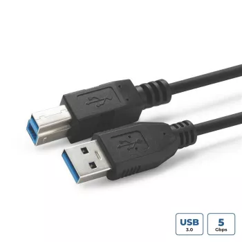 Microconnect USB3.0AB5B cable USB USB 3.2 Gen 1 (3.1 Gen 1) 5 m USB A USB B negro
