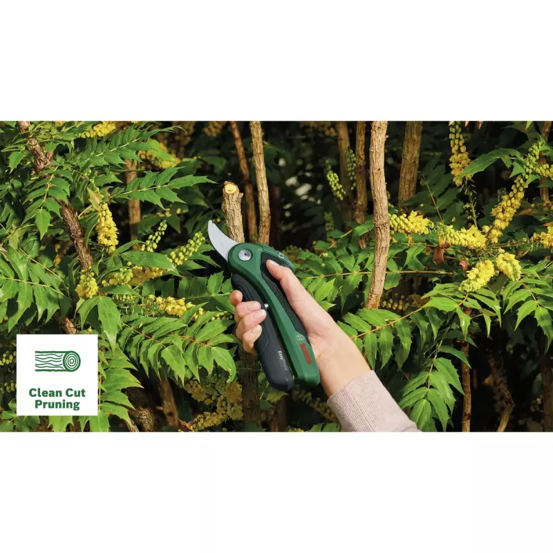 Bosch EasyPrune Classic 06008B2102 tijeras de podar inalámbricas, bypass, 3,6 V, capacidad de corte 25 mm, 490 g, verdes/negras