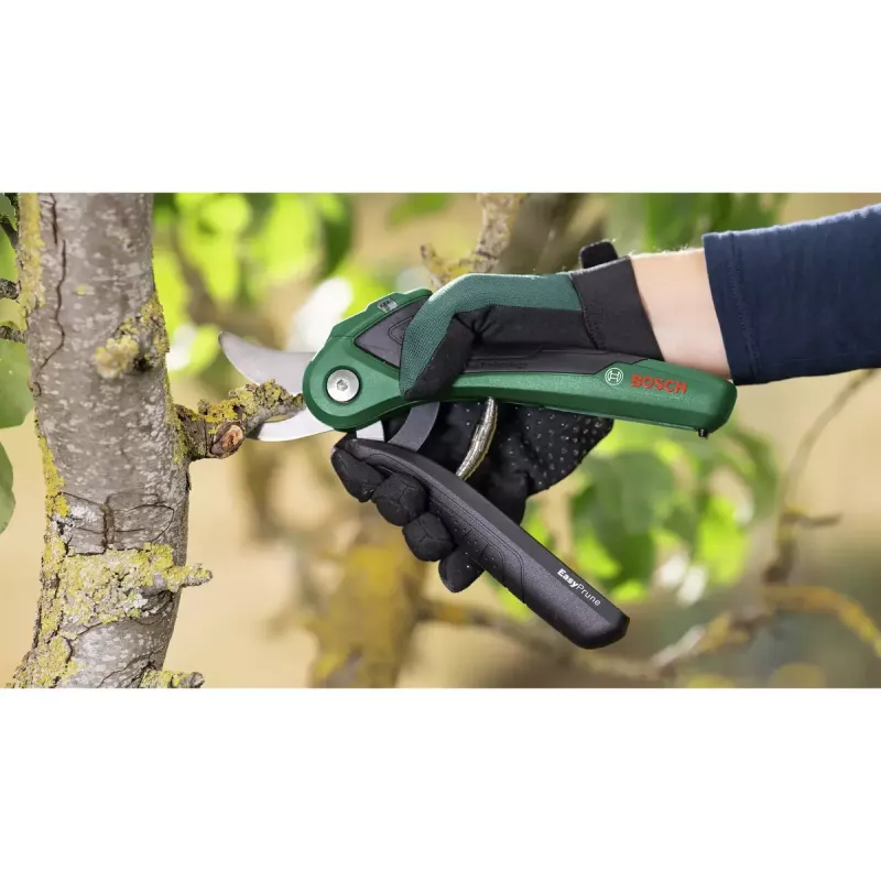 Bosch EasyPrune Classic 06008B2102 tijeras de podar inalámbricas, bypass, 3,6 V, capacidad de corte 25 mm, 490 g, verdes/negras