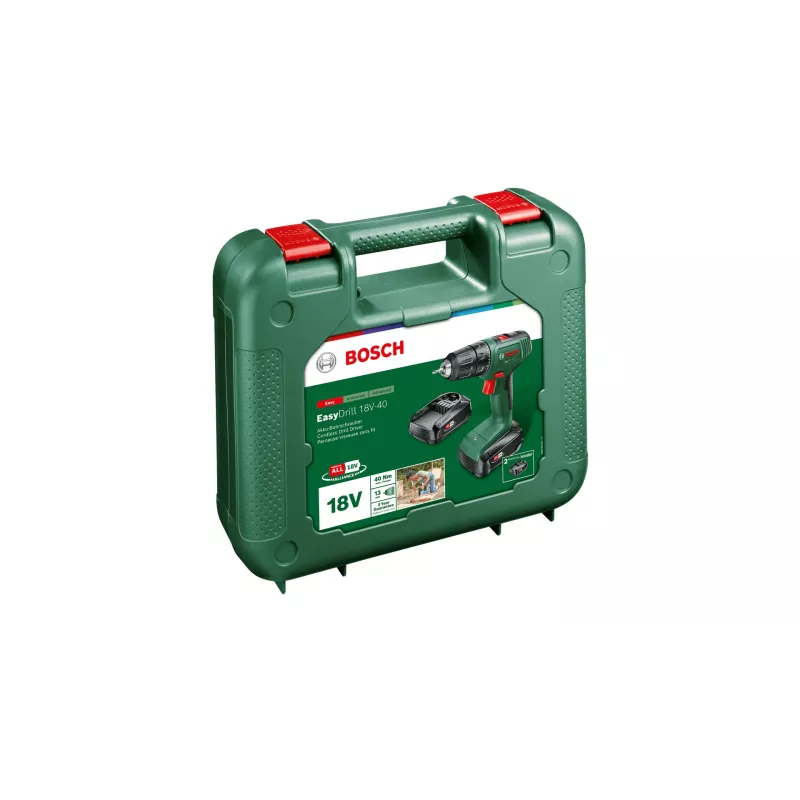 Bosch Easy Drill 18V-40 1630 RPM Sin llave 1,3 kg negro, verde