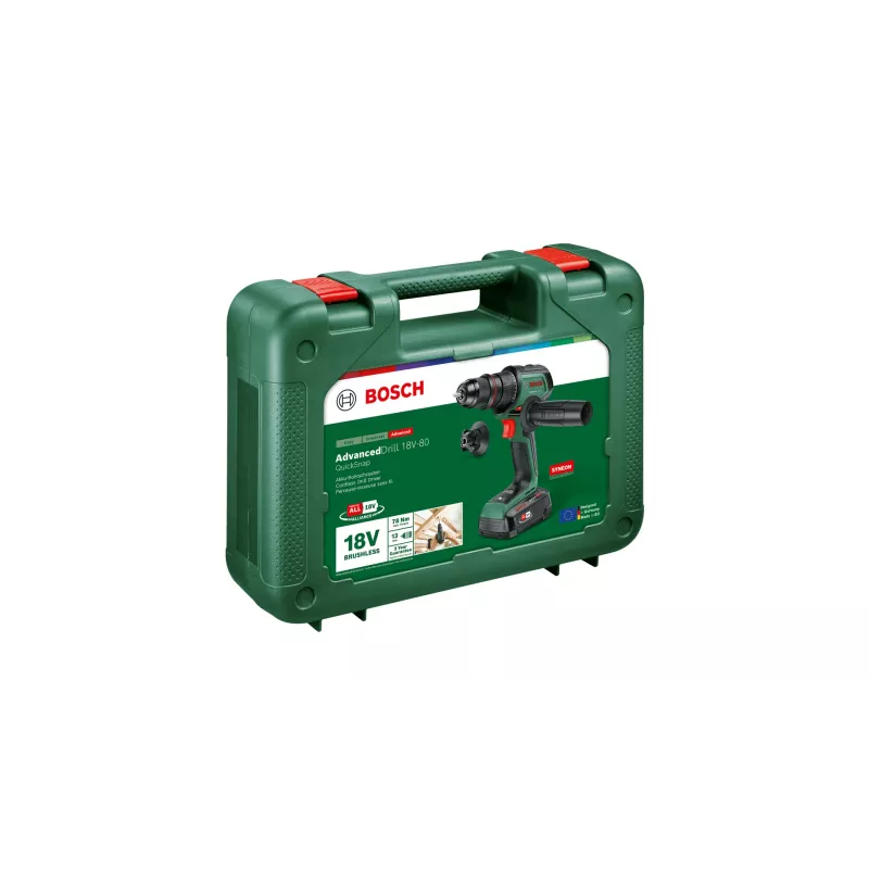 Bosch AdvancedDrill 18V-80 QuickSnap 06039E2001 taladro atornillador a batería, 18 V