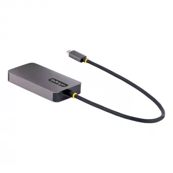Adaptador de vídeo USB-C StarTech.com, adaptador USB-C a HDMI DVI VGA, hasta 4K 60Hz, aluminio, adaptador de pantalla de vídeo multipuerto, compatible con Thunderbolt 3/4, adaptador de viaje USB Type-C