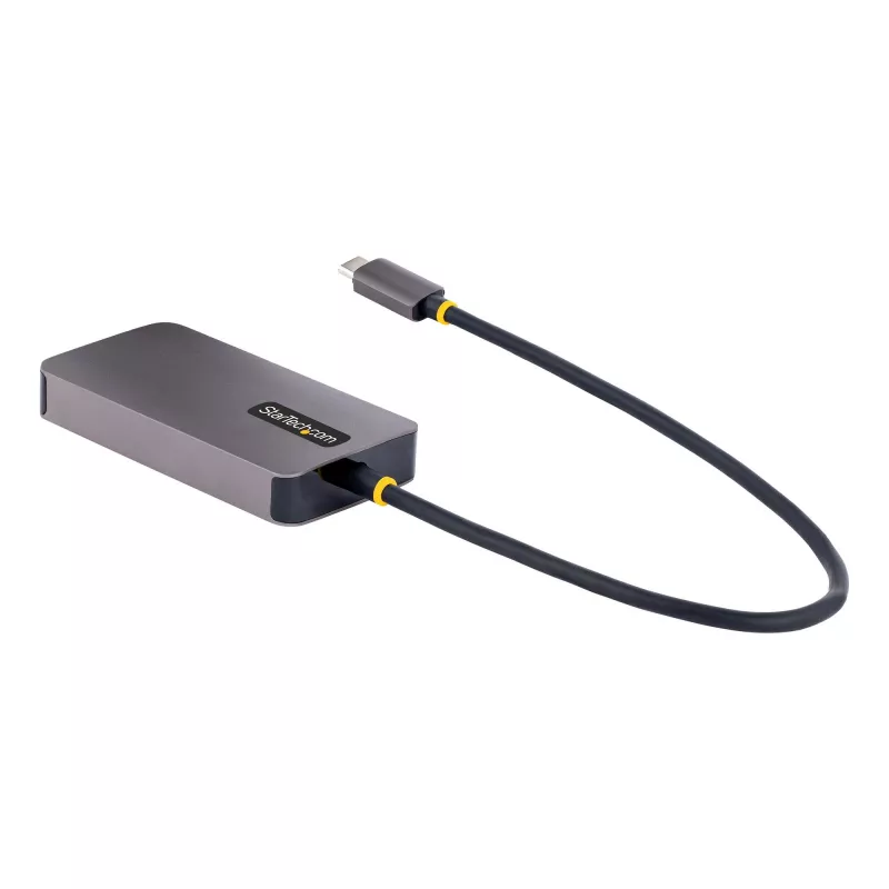 Adaptador de vídeo USB-C StarTech.com, adaptador USB-C a HDMI DVI VGA, hasta 4K 60Hz, aluminio, adaptador de pantalla de vídeo multipuerto, compatible con Thunderbolt 3/4, adaptador de viaje USB Type-C