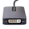 Adaptador de vídeo USB-C StarTech.com, adaptador USB-C a HDMI DVI VGA, hasta 4K 60Hz, aluminio, adaptador de pantalla de vídeo multipuerto, compatible con Thunderbolt 3/4, adaptador de viaje USB Type-C