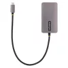 Adaptador de vídeo USB-C StarTech.com, adaptador USB-C a HDMI DVI VGA, hasta 4K 60Hz, aluminio, adaptador de pantalla de vídeo multipuerto, compatible con Thunderbolt 3/4, adaptador de viaje USB Type-C