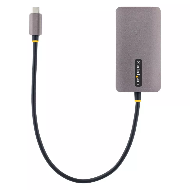 Adaptador de vídeo USB-C StarTech.com, adaptador USB-C a HDMI DVI VGA, hasta 4K 60Hz, aluminio, adaptador de pantalla de vídeo multipuerto, compatible con Thunderbolt 3/4, adaptador de viaje USB Type-C