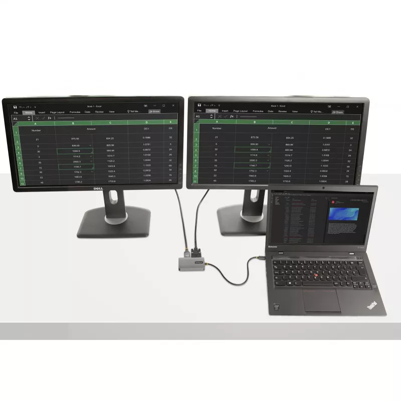 Adaptador de vídeo USB-C StarTech.com, adaptador USB-C a HDMI DVI VGA, hasta 4K 60Hz, aluminio, adaptador de pantalla de vídeo multipuerto, compatible con Thunderbolt 3/4, adaptador de viaje USB Type-C