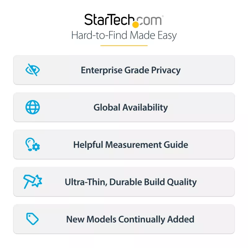 StarTech.com filtro de privacidad de 4 vías para iPad Pro de 11 pulgadas, para orientación vertical/horizontal, compatible con táctil, ángulo de visión +/- 30°, bloquea hasta el 51 % de luz azul, antirreflejo