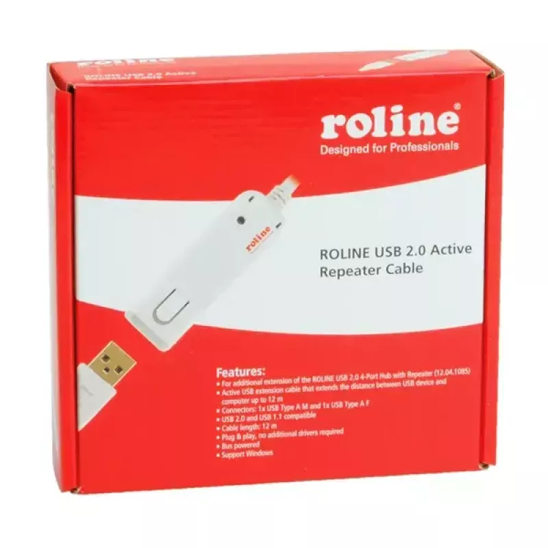 Cable repetidor activo USB 2.0 ROLINE 12.04.1085 12 m