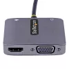 Adaptador de vídeo USB-C StarTech.com, adaptador multipuerto USB-C a HDMI VGA, audio de 3,5 mm, 4K 60Hz HDR, 100W PD Pass-Through, compatible con Thunderbolt 3/4 – adaptador de pantalla USB-C de viaje