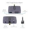 Adaptador de vídeo USB-C StarTech.com, adaptador multipuerto USB-C a HDMI VGA, audio de 3,5 mm, 4K 60Hz HDR, 100W PD Pass-Through, compatible con Thunderbolt 3/4 – adaptador de pantalla USB-C de viaje