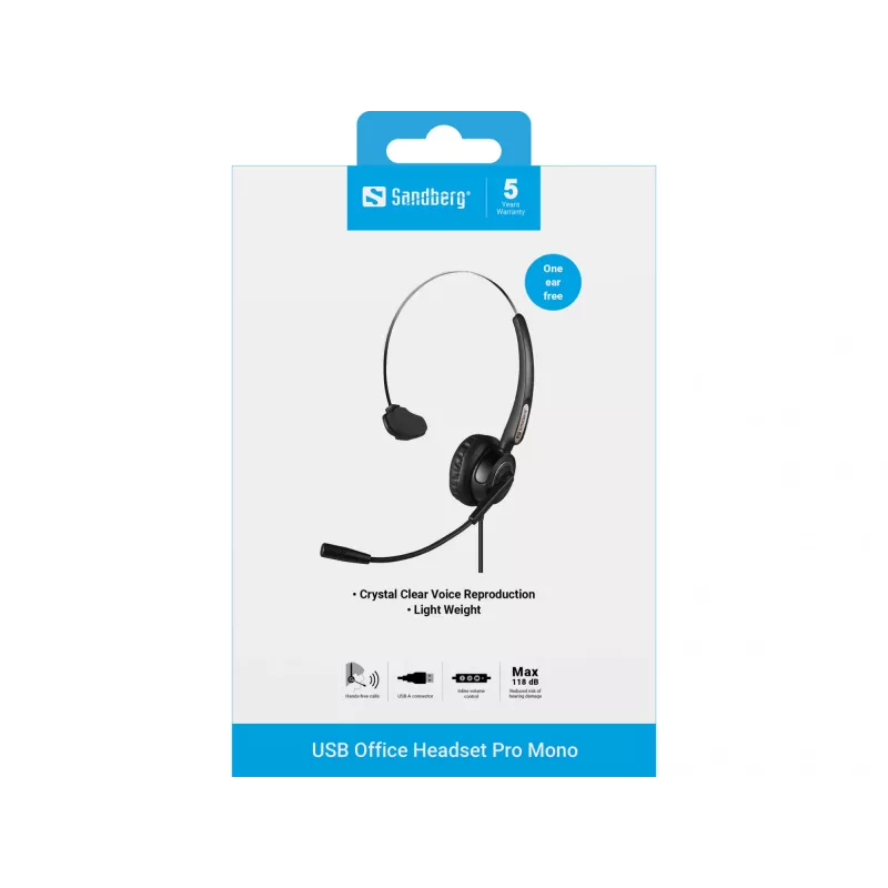 Auriculares Sandberg USB Office Headset Pro Mono