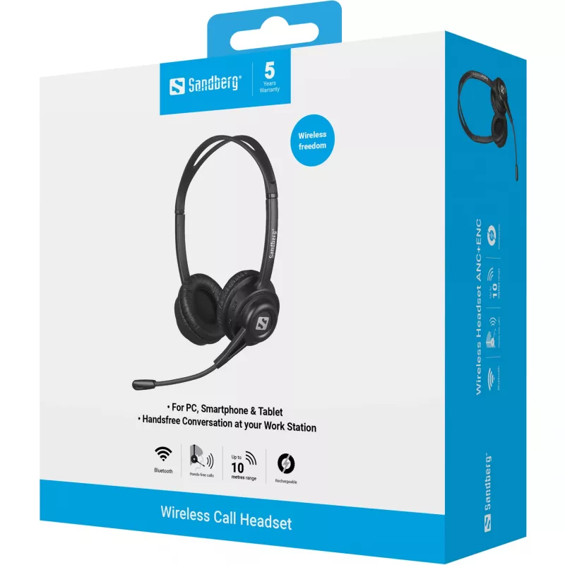 Auriculares Sandberg Wireless Call Headset