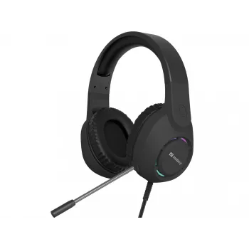 Headset SANDBERG BossBlaster USB — headset gaming con cable, 20–20000 Hz, cable de 2 m, 240 g, negro
