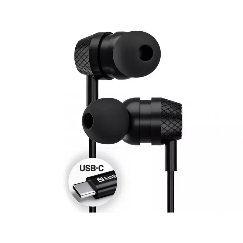 Headset Sandberg USB-C/A in-ear con micrófono en línea