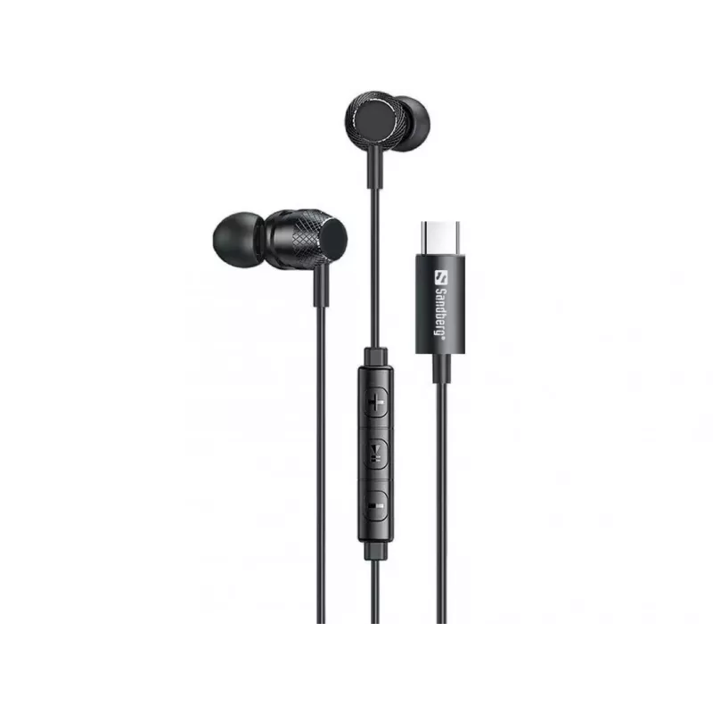 Headset Sandberg USB-C/A in-ear con micrófono en línea