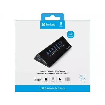 Hub USB 3.0 Sandberg 6+1 puertos
