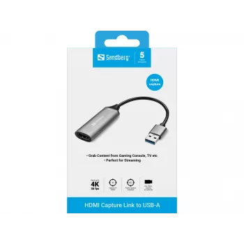 Enlace de captura HDMI a USB-A Sandberg
