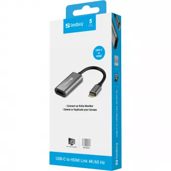 Enlace USB-C a HDMI 4K/60 Hz Sandberg 136-12