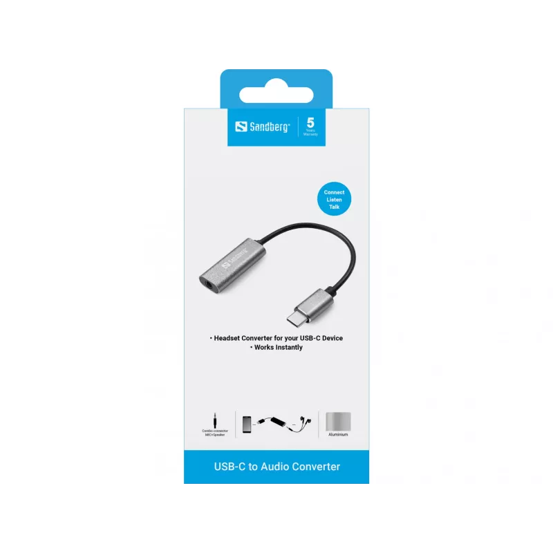 Adaptador de audio Sandberg USB-C 136-27