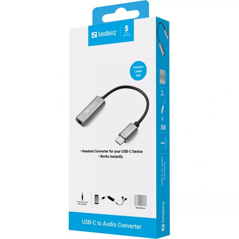 Adaptador de audio Sandberg USB-C 136-27