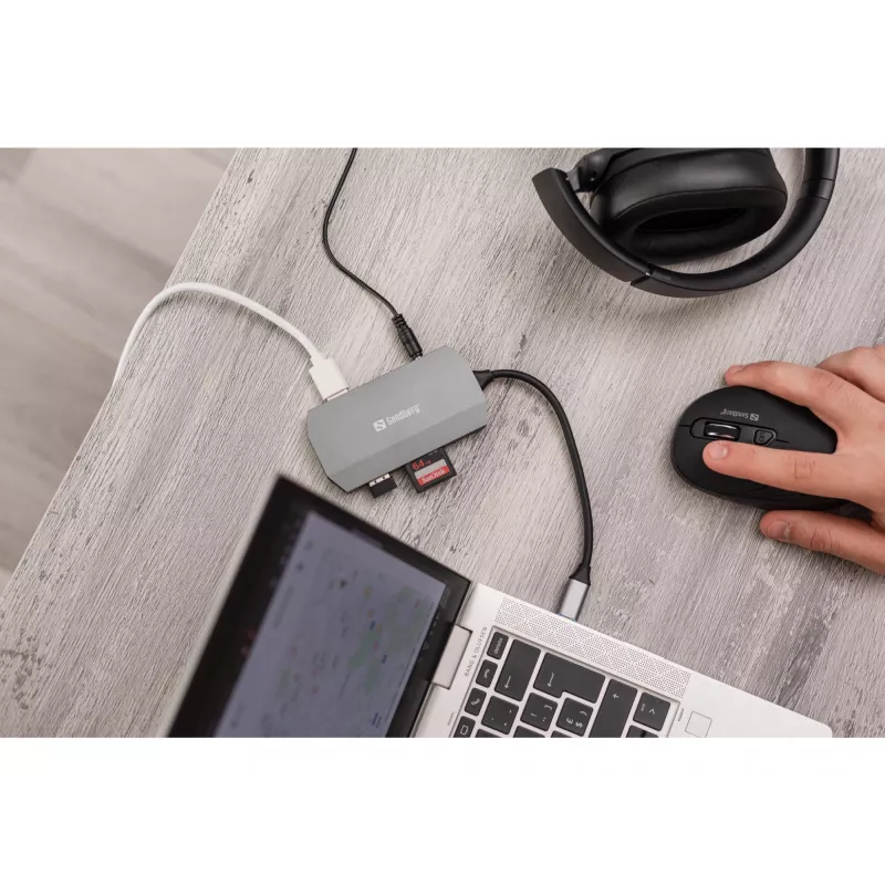 Dock USB-C Sandberg 6en1 Travel Dock