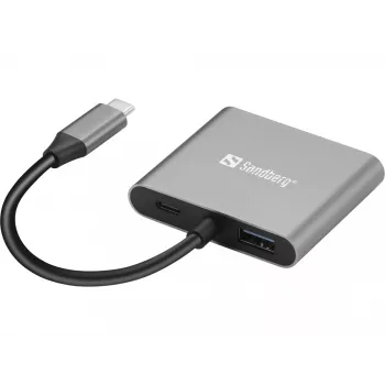 Dock USB-C Sandberg 2xHDMI+USB+PD resolución máxima 3840x2160