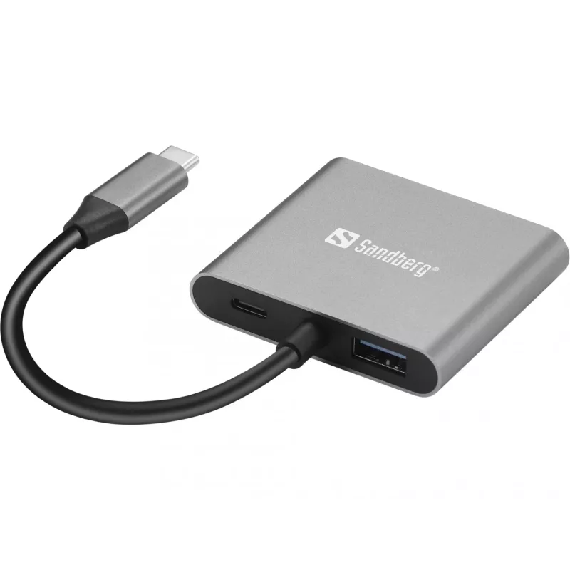 Dock USB-C Sandberg 2xHDMI+USB+PD resolución máxima 3840x2160