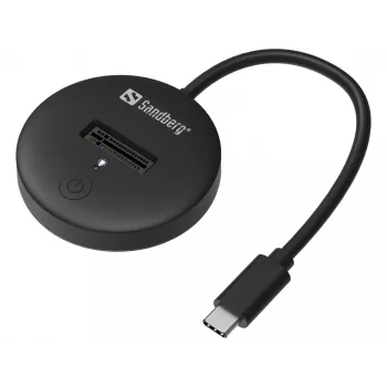 Dock USB 3.2 Sandberg para SSD M.2+NVMe 4 TB negro