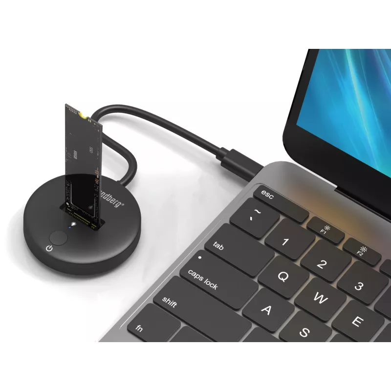 Dock USB 3.2 Sandberg para SSD M.2+NVMe 4 TB negro