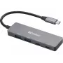 Hub USB-C a 2xUSB-A + 2xUSB-C Sandberg gris aluminio