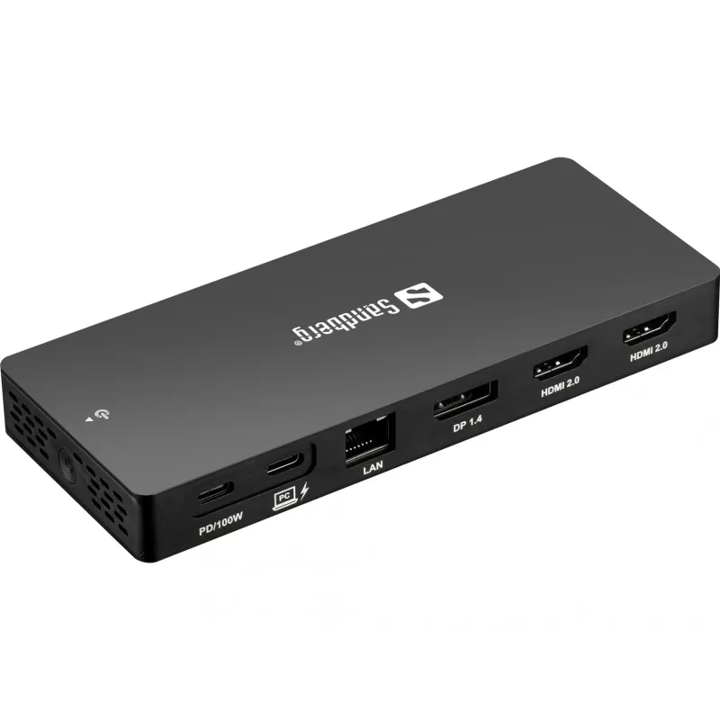 Estación de acoplamiento Sandberg USB-C 13en1 Pro con cable USB 3.2 Gen 1 Type-C